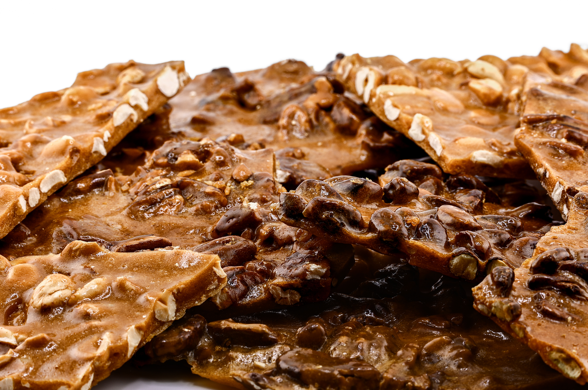 An assortment of brittle flavors